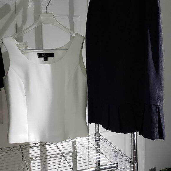 NWT 3 Piece Kasper Navy/White 2P Suit - Picture 7 of 13